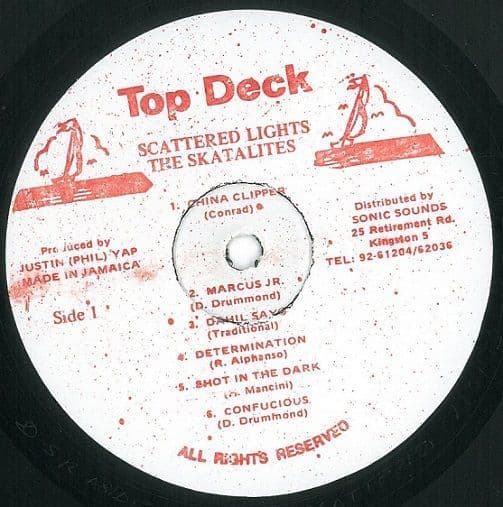 THE SKATALITES Scattered Lights Vinyl Record LP Jamaican Top Deck 1984